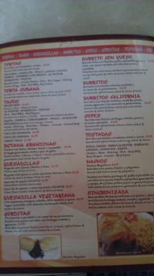 Menu photo 4 Taquerias Arandinas Austin, TX