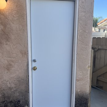 San Diego Security Doors - Exterior door to garage. New door and stucco mold. - Door Sales/Installation Near Me - Murrieta, California San Diego Security Doors - Exterior door to garage. New door and stucco mold. - Door Sales/Installation Near Me - Murrieta, California