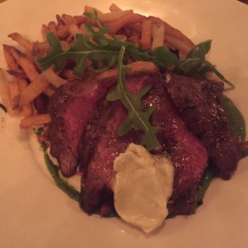 Plank Restobar - Steak and frites~ very well balanced flavour across the steak, fries and the sauce~ - Tapas/Small Plates Near Me - Oakville, Ontario Plank Restobar - Steak and frites~ very well balanced flavour across the steak, fries and the sauce~ - Tapas/Small Plates Near Me - Oakville, Ontario