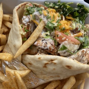 Music City Gyros - Giant chicken cone with fries - Greek Near Me - Spring Hill, Tennessee Music City Gyros - Giant chicken cone with fries - Greek Near Me - Spring Hill, Tennessee