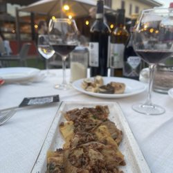 La Cantina da Caino - KC and I having dinner while in Terme, Italy
