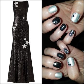 ERoma Day Spa - I needed a last minute gel manicure and gave Jillian this photo of my dress and she whipped THIS up! - Day Spas Near Me - El Cajon, California ERoma Day Spa - I needed a last minute gel manicure and gave Jillian this photo of my dress and she whipped THIS up! - Day Spas Near Me - El Cajon, California