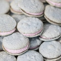Vermont Cake Studio - Blackberry Macarons from a wedding at Trapp Family Lodge!