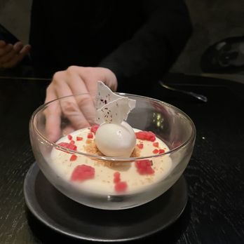 Mott 32 - rose and white chocolate panna cotta - Chinese Near Me - Las Vegas, Nevada