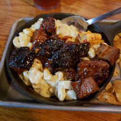Brisket  - Burnt ends and mac and cheese.