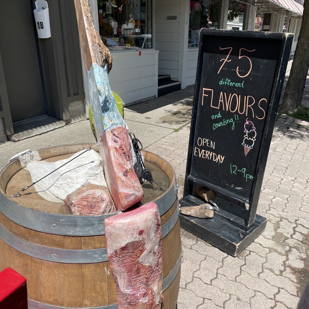 What's the Scoop - a sign for flavours - Ice Cream & Frozen Yogurt Near Me - Paris, Ontario