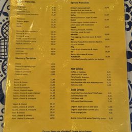 Menu from November 2024