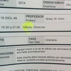 Escola Oficial d'Idiomes - Oh, yessss!  I do arrived in time!