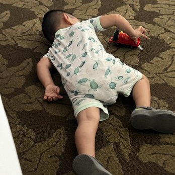Best Western Plus Island Palms Hotel & Marina - Baby playing on the floor. (Carpet was clean) - San Diego, CA
