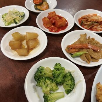 Always Spring Restaurant - Banchan (side dishes) - good variety and they even give you refills! - Korean Near Me - Beaverton, Oregon