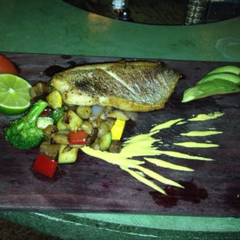 Artisan Kitchen & Bar - Red snapper with summer veggies and yucca chips - Sandwiches Near Me - Key Biscayne, Florida Artisan Kitchen & Bar - Red snapper with summer veggies and yucca chips - Sandwiches Near Me - Key Biscayne, Florida