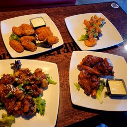 Cauliflower, wings, jalapeño poppers, shrimp Cauliflower, wings, jalapeño poppers, shrimp