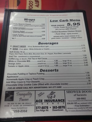 Menu photo 1 Tasty Home Cookin Sarasota, FL