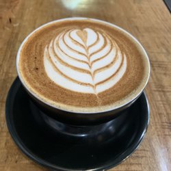 Old World Coffee Roasters - Beautiful mocha drogata with oat milk, compliments of Daysha