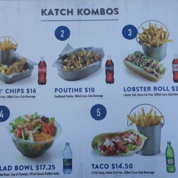 Katch - A Modern Seafood Shack - menu combos ! - Seafood Near Me - Halifax, Nova Scotia
