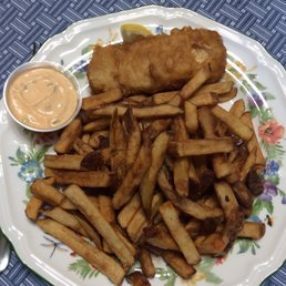 a plate of fish and chips a plate of fish and chips