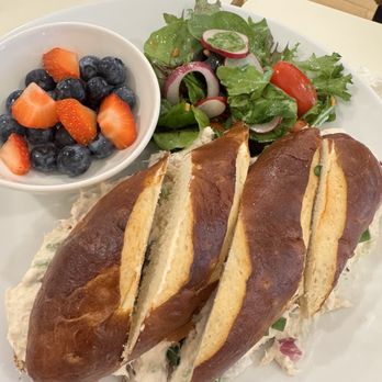 Cafe Cheri - Tuna salad, and pretzel roll - Coffee & Tea Near Me - Boca Raton, Florida