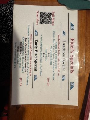 Menu photo 5 Fidel's Little Mexico Solana Beach, CA