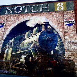 Notch 8 Catering - Look for this train rendition on the front side of the outparcel on 600 Pamplico Highway.