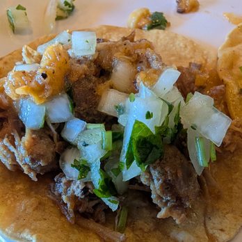 Don Trompo Taqueria - Dressed carnitas taco - Mexican Near Me - El Paso, Texas Don Trompo Taqueria - Dressed carnitas taco - Mexican Near Me - El Paso, Texas