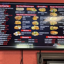 Taqueria Navidad - Menu