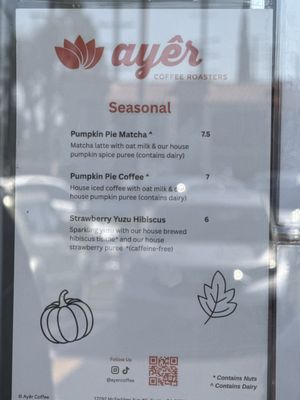 Menu photo 2 Ayer Coffee Tustin, CA