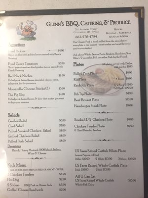 Menu photo 4 Glenns Bbq and Produce Columbus, MS