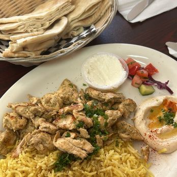Aladdin Cafe - Chicken shawarma lunch plate - Mediterranean Near Me - Crowley, Texas