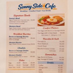 Sonny Side Cafe - Menu March 2026