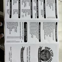 One Eyed Jack’s Seafood Market & Deli - Menu