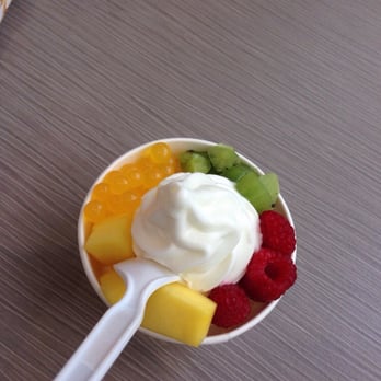 Pinkberry - Tart with swirl pearls, mango, raspberry, pineapple. - Ice Cream & Frozen Yogurt Near Me - Ann Arbor, Michigan
