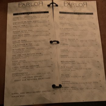 Parlor Public House - Menu - Coffee & Tea Near Me - Indianapolis, Indiana Parlor Public House - Menu - Coffee & Tea Near Me - Indianapolis, Indiana