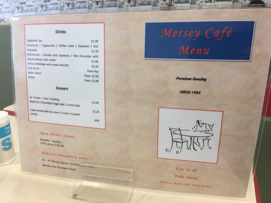 Menu photo 2 Mersey Cafe Stockport, XGM