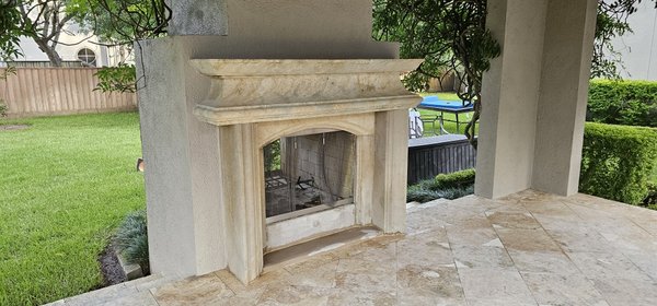 Unsightly Fireplace Gets a Makeover - Our customer’s outdoor fireplace was neglected and on the verge of ruin, but we restored it back to life after deep cleaning and stain removal. It now stands ready for the season. Our customer was amazed! Call us today - Cooler weather is just around the corner.