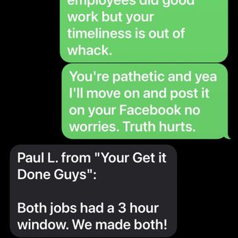 Your Get it Done Guys - The last text from Paul L - Masonry/Concrete Near Me Your Get it Done Guys - The last text from Paul L - Masonry/Concrete Near Me