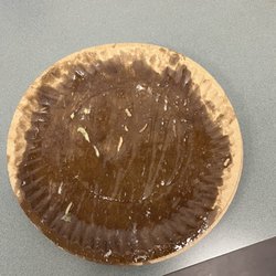 This was the plate full of grease after I re-heated the food for about a minute to warm it up