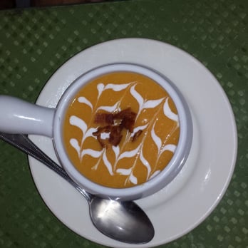 Potka's Kitchen - Homemade soup daily. Featured here is Mom's Sweet Potato Soup topped with bacon - Diners Near Me - Tecumseh, Ontario Potka's Kitchen - Homemade soup daily. Featured here is Mom's Sweet Potato Soup topped with bacon - Diners Near Me - Tecumseh, Ontario