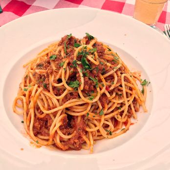 Ciao Francesco - Spaghetti Bolognese: Nudeln waren al dente, aber meiner Meinung nach zu dick. Soße dürfte etwas würziger sein, insgesamt aber in Ordnung! - Pizza Near Me - Munich, BY