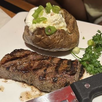 Sizzler - Kids steak with loaded bake potato is juiciest sirloin steak and best value for $10 - Seafood Near Me - San Jose, California