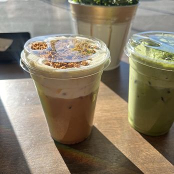 Auria Coffee - Double Matcha & Biscoff latte - Desserts Near Me - Buena Park, California