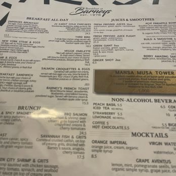 Breakfast At Barneys - Menu - Breakfast & Brunch Near Me - Atlanta, Georgia Breakfast At Barneys - Menu - Breakfast & Brunch Near Me - Atlanta, Georgia