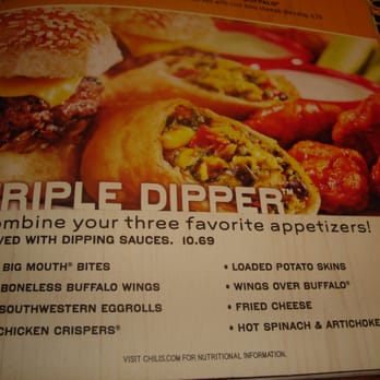 Chili's - Triple Dipper options... - Bars Near Me - Buford, Georgia Chili's - Triple Dipper options... - Bars Near Me - Buford, Georgia