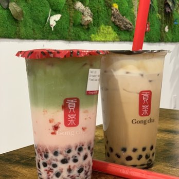 Gong Cha - Strawberry Matcha Latte () Brown Sugar Matcha Latte () - Bubble Tea Near Me - Fort Lee, New Jersey Gong Cha - Strawberry Matcha Latte () Brown Sugar Matcha Latte () - Bubble Tea Near Me - Fort Lee, New Jersey