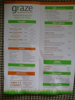 Menu photo 2 Graze Premium Burgers Tucson, AZ