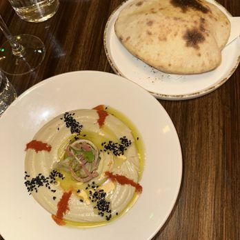 Casa Leo - Artichoke tip with tahini - delicious bread - Tapas Bars Near Me - Los Angeles, California