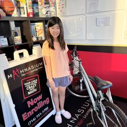 Mathnasium - Tustin - So happy with her new bike!  Thank you Mathnasium!
