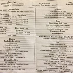 Island Fish - Menu