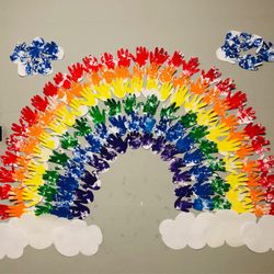 Rainbow Collage from kids