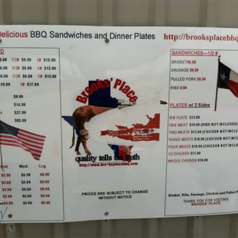 Brooks' Place - Menu - Barbeque Near Me - Cypress, Texas