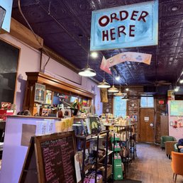 Coffee shop on lower level
